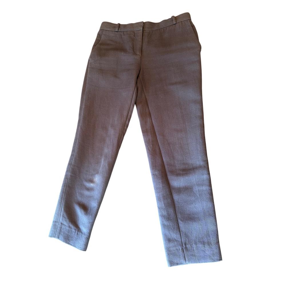 Sandro Paris Trousers Navy Blue P5562E Slim Tapered High Rise Dress Pants 44